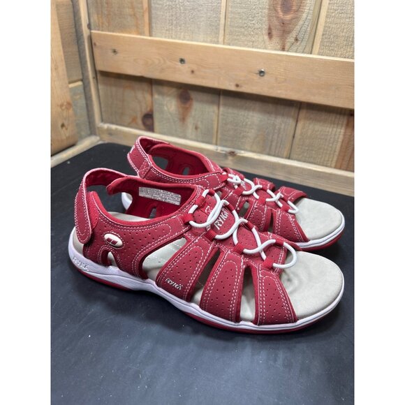 Ryka Womens Red Strappy Sandals 9.5W NEW - Picture 1 of 6